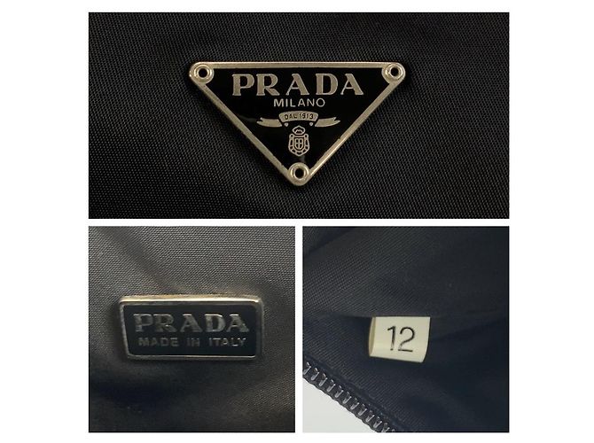 Pochette Prada Tessuto avec logo triangle Noir - vue 3