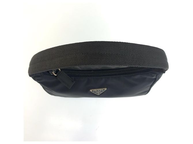 Pochette Prada Tessuto avec logo triangle Noir - vue 7
