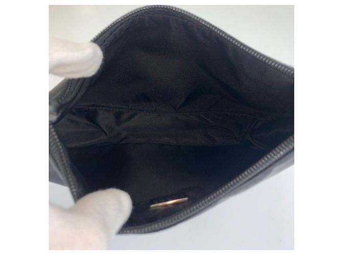 Pochette Prada Tessuto avec logo triangle Noir - vue 8