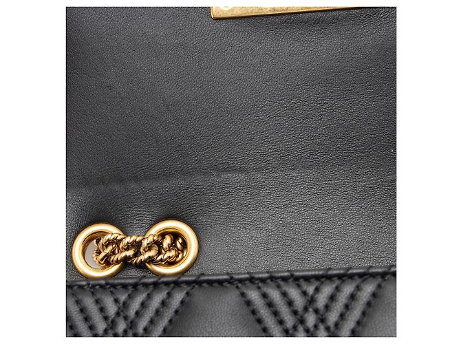 Valentino Garavani Borsa a spalla Valentino Leather Rockstud Quiltie 67 Small Nero - vista 10
