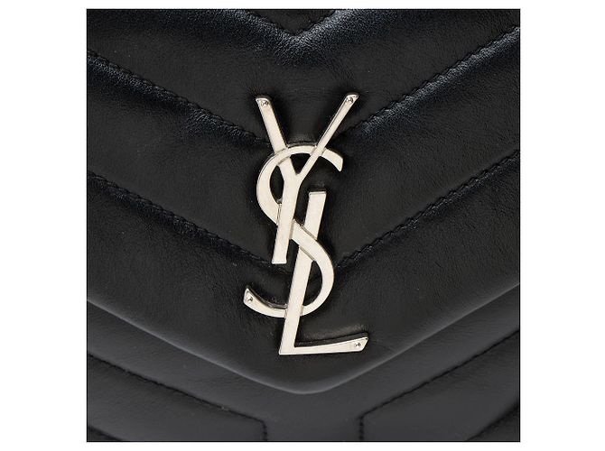Autre Marque Borsa a tracolla Small LouLou in pelle di vitello matelassé con monogramma Saint Laurent Nero - vista 10