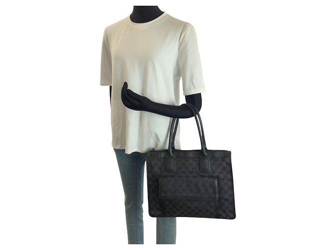 Borsa Tote Gucci Nera in Tela Nero - vista 7