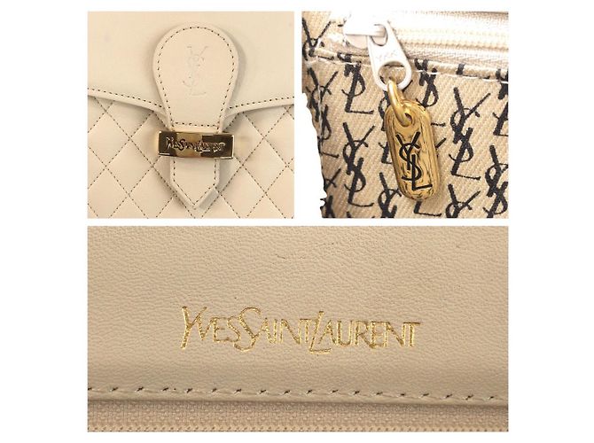 Autre Marque Borsa a tracolla matelassé Yves Saint Laurent Bianco - vista 4