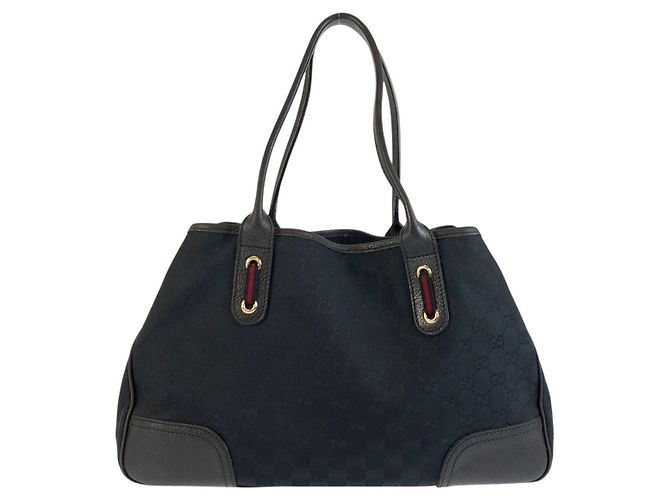 Borsa tote Gucci GG Canvas nera Nero - vista 2