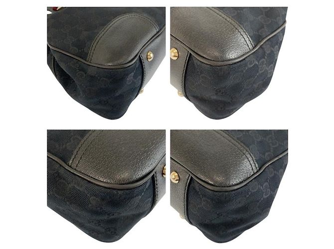 Borsa tote Gucci GG Canvas nera Nero - vista 4