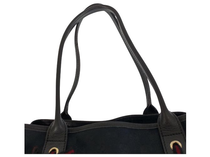 Borsa tote Gucci GG Canvas nera Nero - vista 7