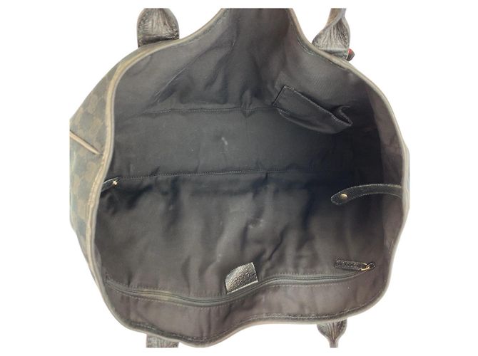 Borsa tote Gucci GG Canvas nera Nero - vista 8