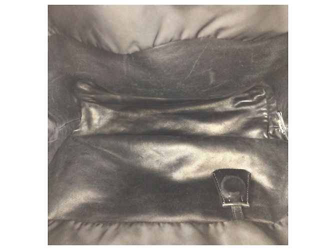 Borsa Tote Doppia Prada Tessuto Nero - vista 9