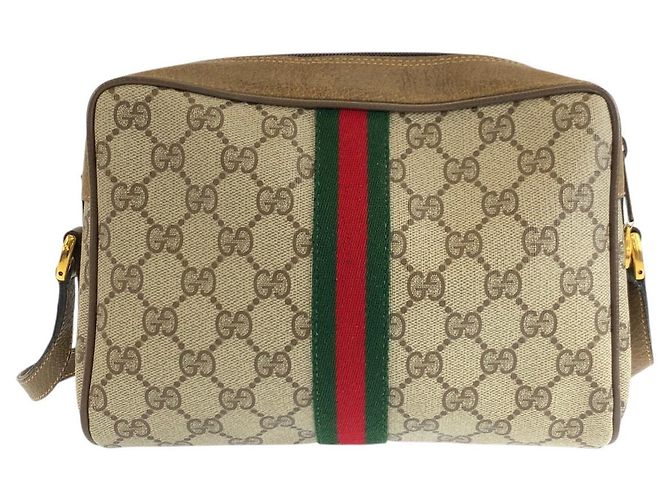 Borsa a tracolla Gucci Sherry Line Marrone Beige - vista 2