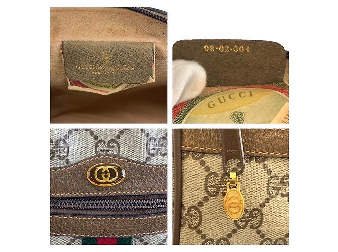 Borsa a tracolla Gucci Sherry Line Marrone Beige - vista 3