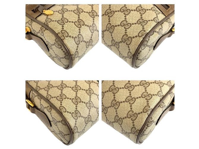 Borsa a tracolla Gucci Sherry Line Marrone Beige - vista 4