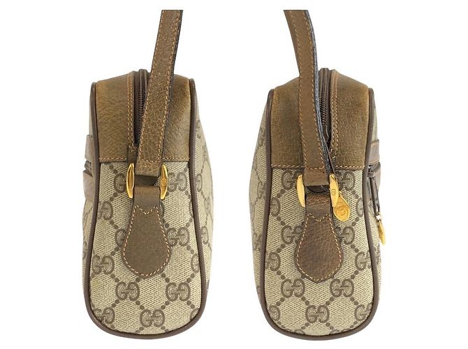 Borsa a tracolla Gucci Sherry Line Marrone Beige - vista 6