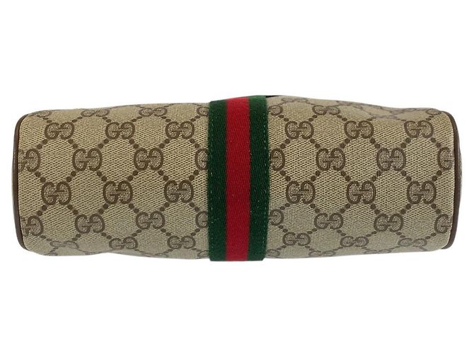 Borsa a tracolla Gucci Sherry Line Marrone Beige - vista 9