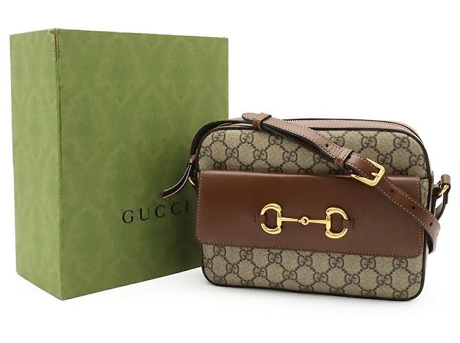 Borsa a tracolla piccola Gucci Horsebit 1955 Multicolore - vista 9