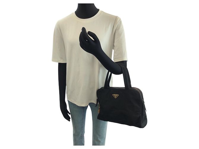 Prada Tessuto Triangle Logo Tote Schwarz - Ansicht 7