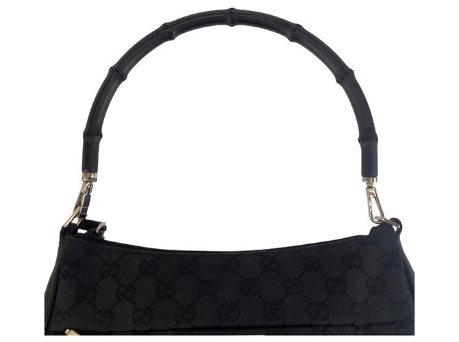 Gucci Bamboo Schultertasche Schwarz - Ansicht 7