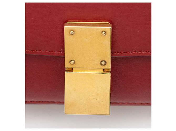 Céline Borsa Celine Classic Small Box in pelle di vitello Rosso - vista 10