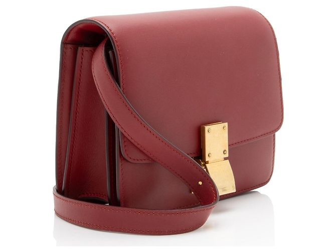Céline Borsa Celine Classic Small Box in pelle di vitello Rosso - vista 2