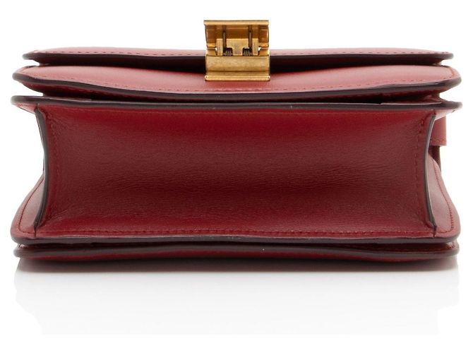 Céline Borsa Celine Classic Small Box in pelle di vitello Rosso - vista 4