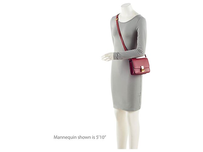 Céline Borsa Celine Classic Small Box in pelle di vitello Rosso - vista 5