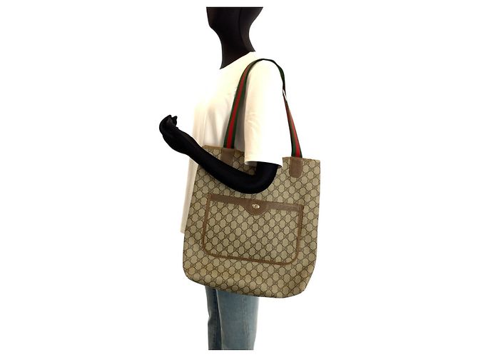 Gucci GG Supreme Tote Bag Braun - Ansicht 7