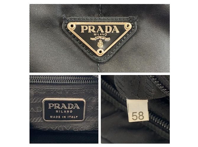 Bolsa de Ombro Prada Tessuto Preto - vista 3