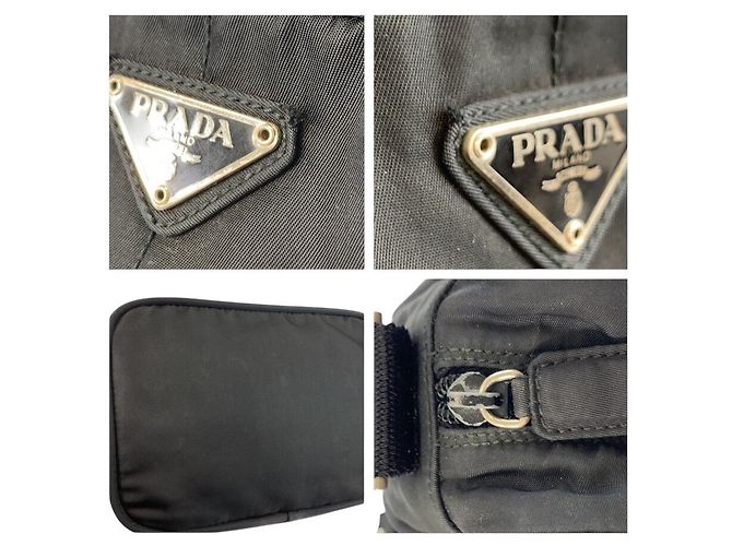 Bolsa de Ombro Prada Tessuto Preto - vista 5
