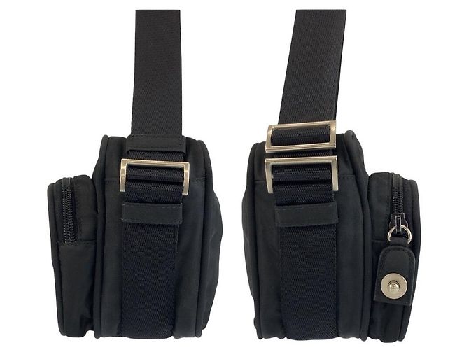Bolsa de Ombro Prada Tessuto Preto - vista 7