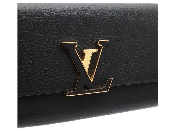 Cartera larga Louis Vuitton Capucines Negro - vista 4