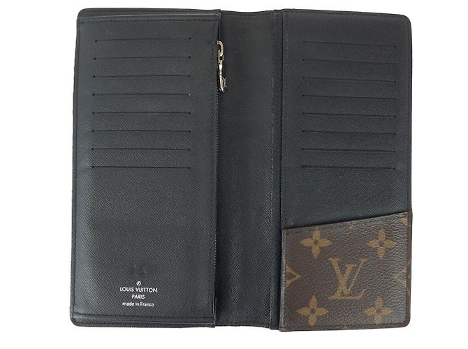 Cartera larga Louis Vuitton Brazza Castaño - vista 6