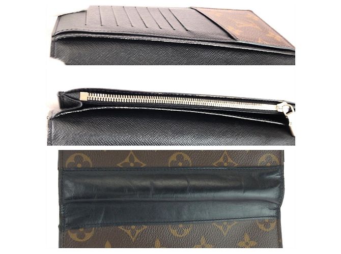 Cartera larga Louis Vuitton Brazza Castaño - vista 7