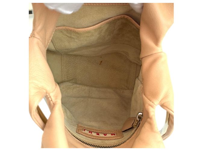 Marni Mirror Handtasche Braun Beige - Ansicht 9