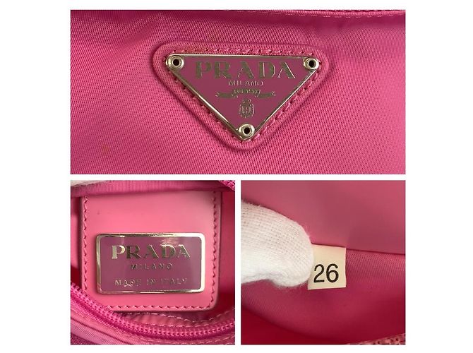 Pochette de ombro Prada Tessuto Rosa - vista 3