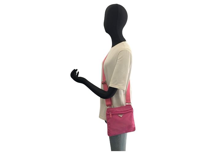Pochette de ombro Prada Tessuto Rosa - vista 7