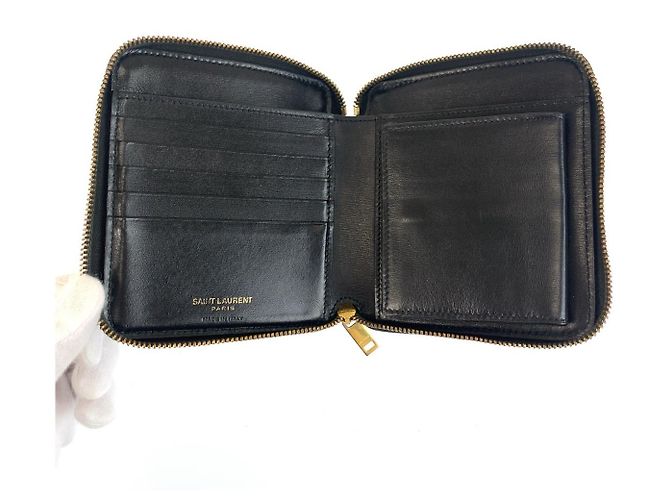 Autre Marque Portafoglio Pieghevole Tiny Yves Saint Laurent Nero - vista 4