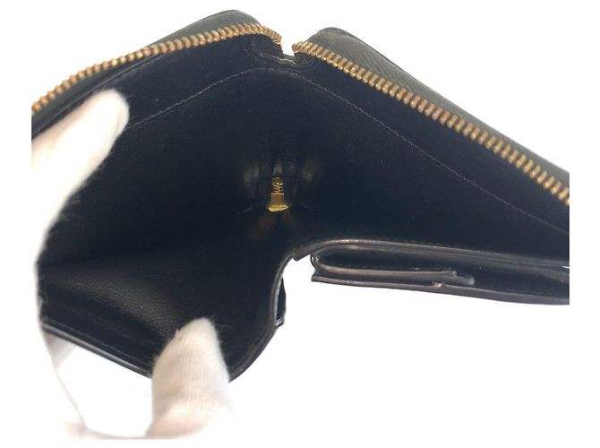 Autre Marque Portafoglio Pieghevole Tiny Yves Saint Laurent Nero - vista 5