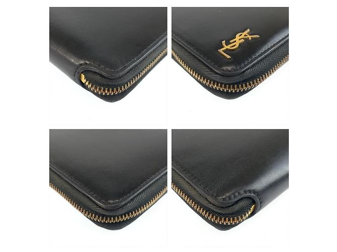 Autre Marque Portafoglio Pieghevole Tiny Yves Saint Laurent Nero - vista 7