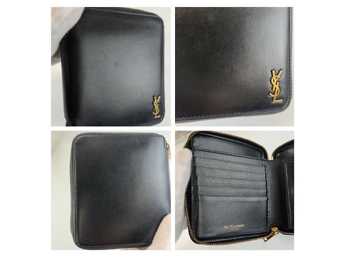 Autre Marque Portafoglio Pieghevole Tiny Yves Saint Laurent Nero - vista 9