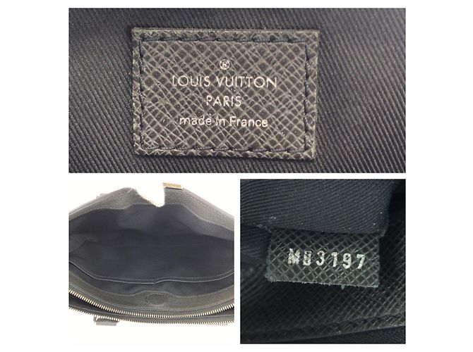 Borsetta Louis Vuitton Taiga Anton Nero - vista 4