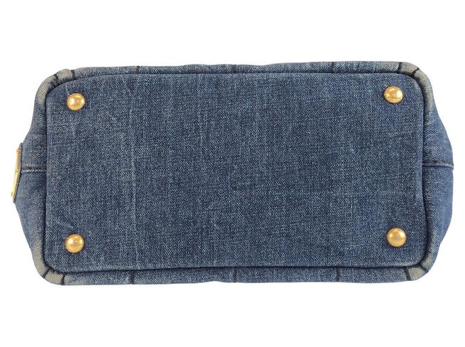 Saco Tote Prada Canapa Azul - vista 10