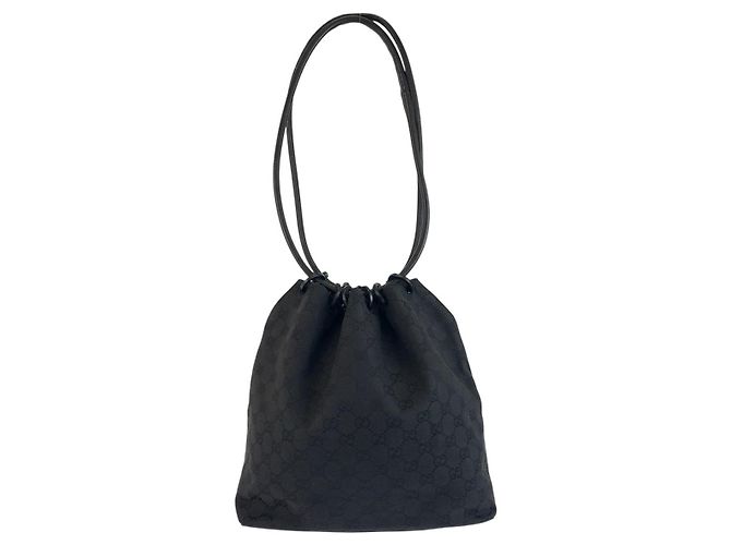 Borsa a spalla con coulisse Gucci Nero - vista 2