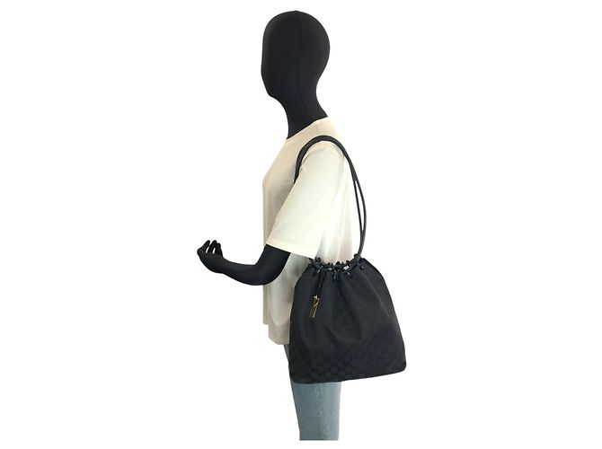 Borsa a spalla con coulisse Gucci Nero - vista 6