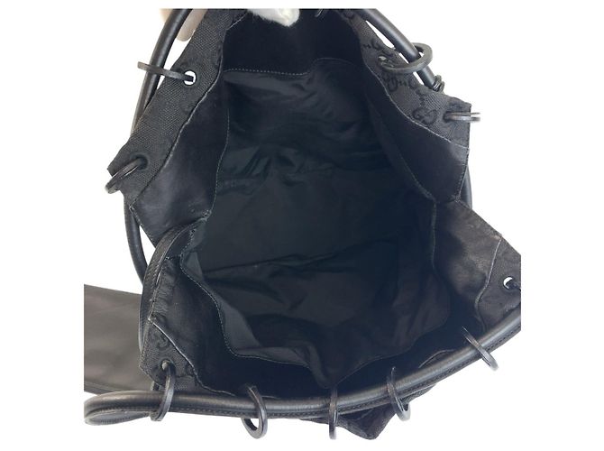 Borsa a spalla con coulisse Gucci Nero - vista 8