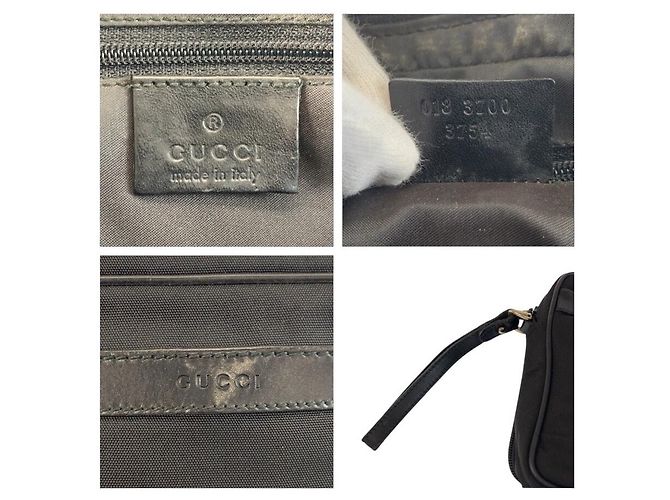 Pochette Gucci in nylon nero - vista 3