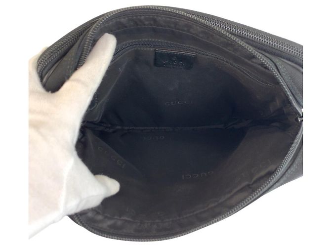 Pochette Gucci in nylon nero - vista 7