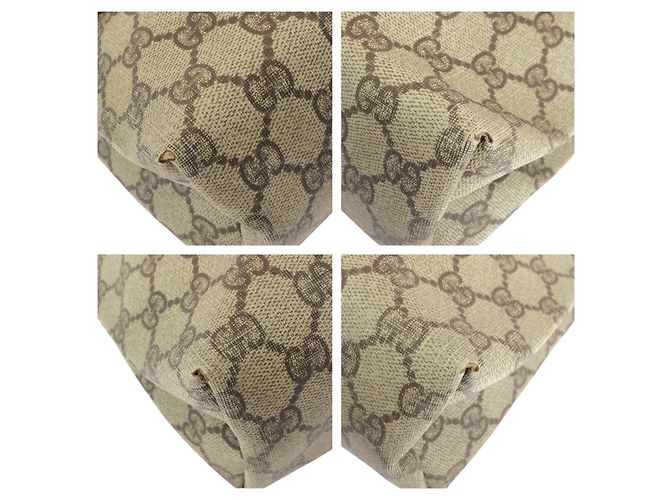 Borsa Tote Gucci GG Supreme Marrone Beige - vista 3
