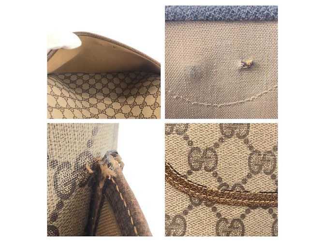 Gucci Tote Bag Braun Beige Stoff - Ansicht 5