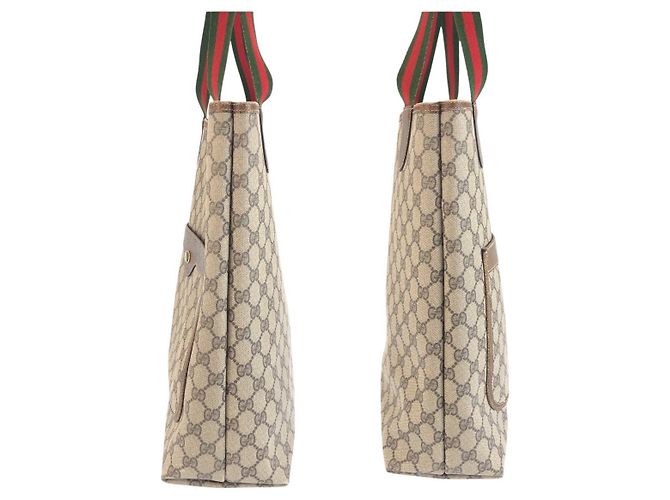 Gucci Tote Bag Braun Beige Stoff - Ansicht 8