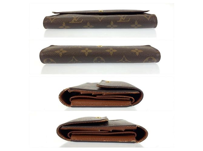 Louis Vuitton Monogram Portefeuille Tresor Marrone - vista 10