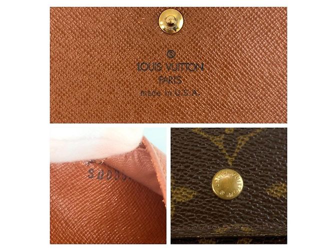 Louis Vuitton Monogram Portefeuille Tresor Marrone - vista 3
